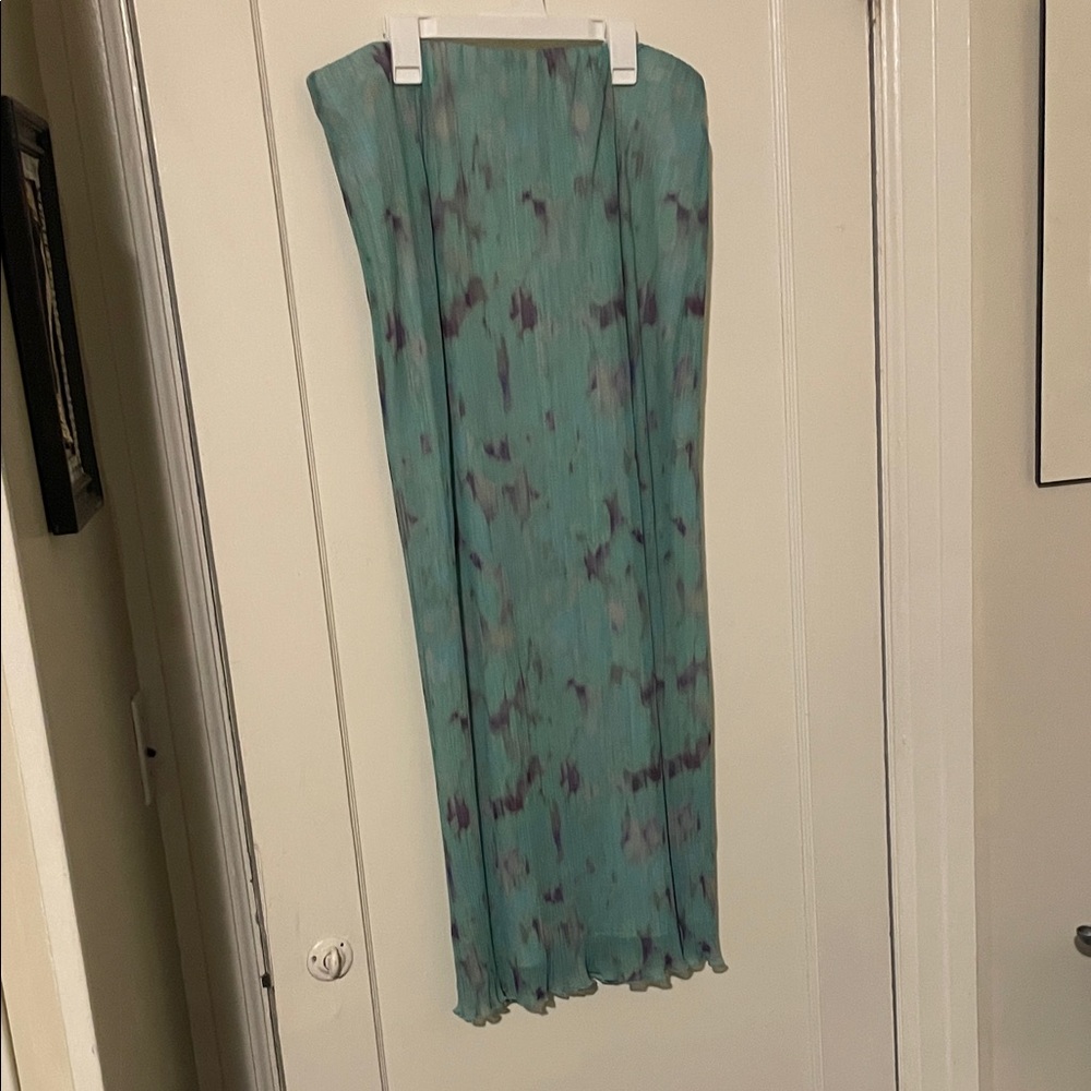 Topshop Teal and Purple Maxi Skirt